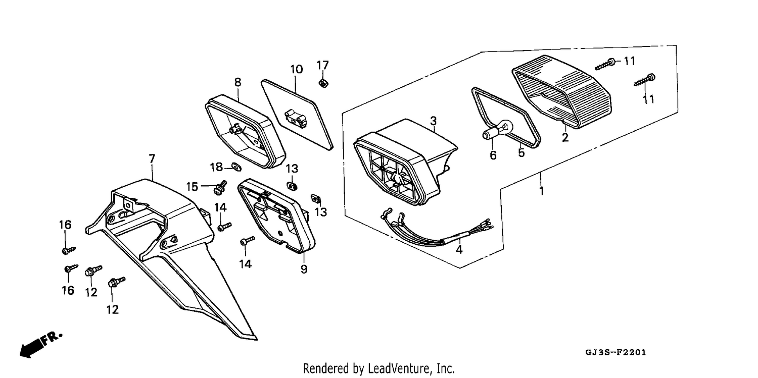 TAILLIGHT/REAR FENDER (H)