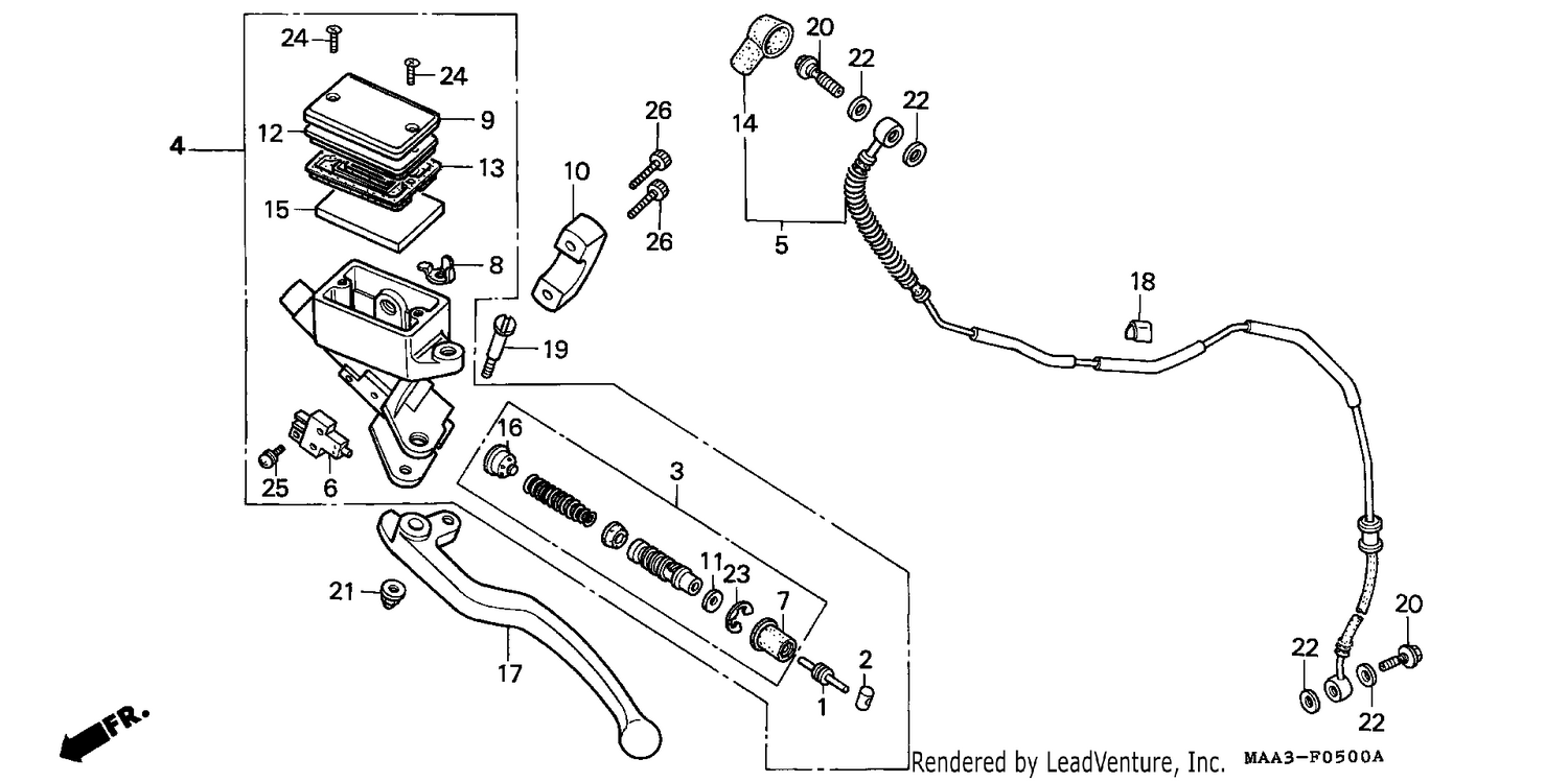CLUTCH MASTER CYLINDER (VT1100CS/CT)