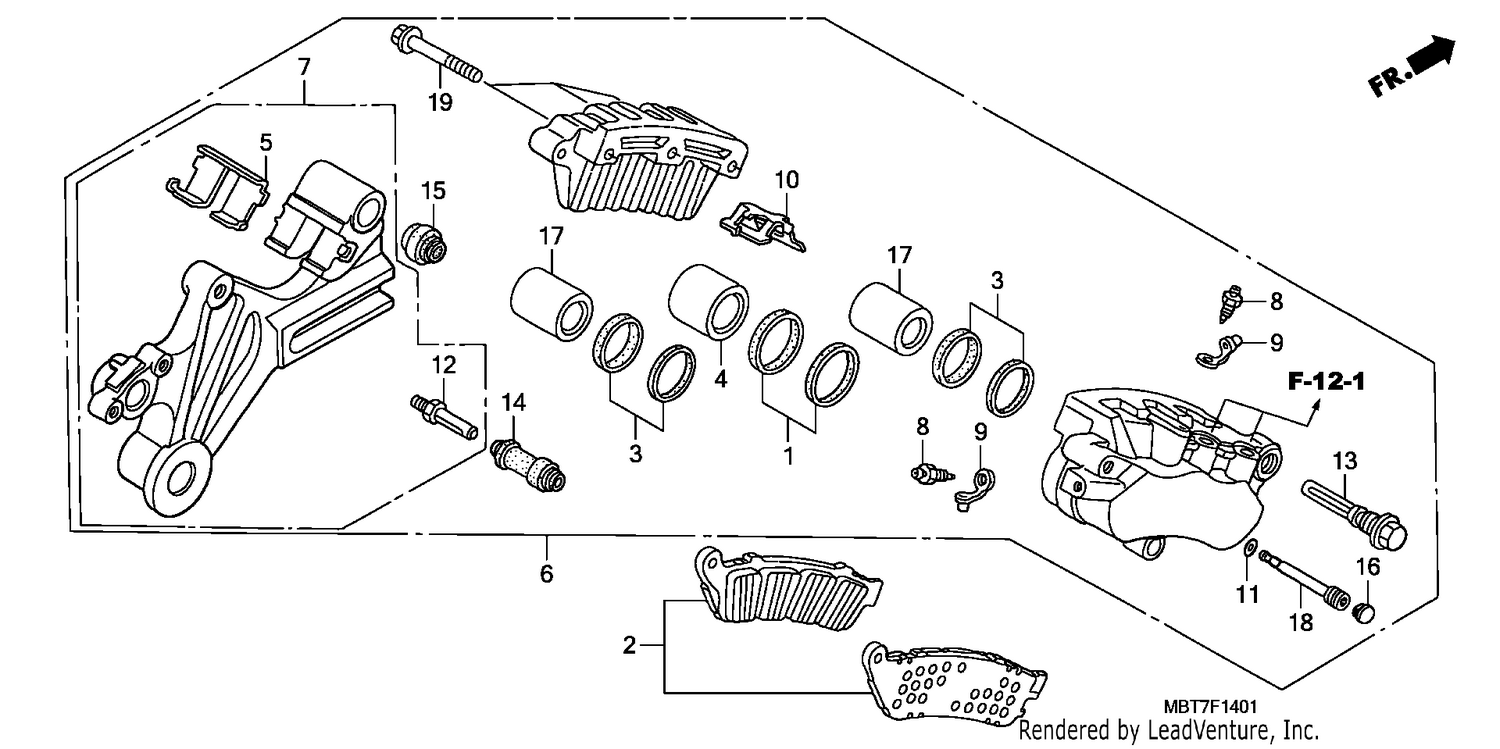 REAR BRAKE CALIPER (XL1000VA)