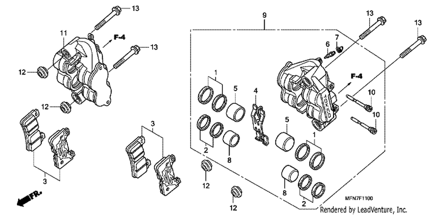  FRONT BRAKE CALI PER (CB1000R)