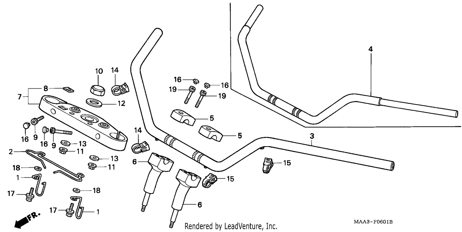 HANDLE PIPE/TOP BRIDGE (VT1100C2)
