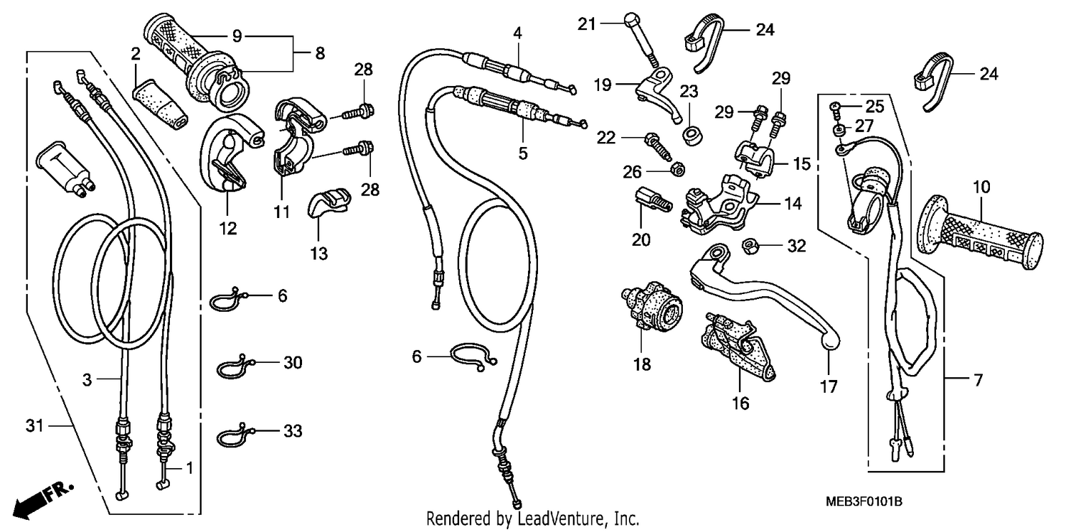 HANDLE LEVER/SWITCH/CABLE (CRF450R4,5,6,7,8)