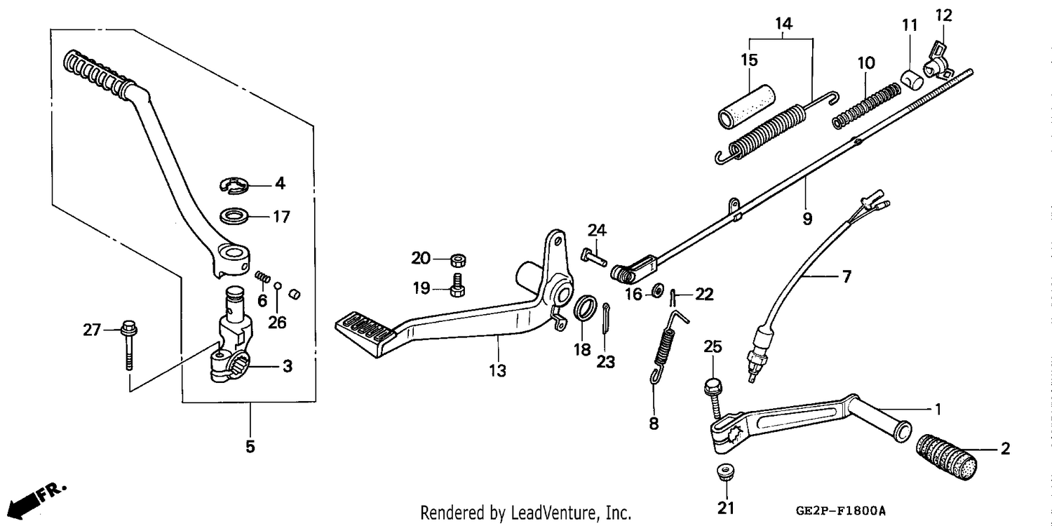 PEDAL/KICK STARTER ARM