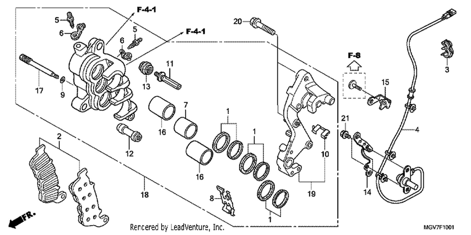  1 R. FRONT BRAKE CALIPER (CBR600FA)