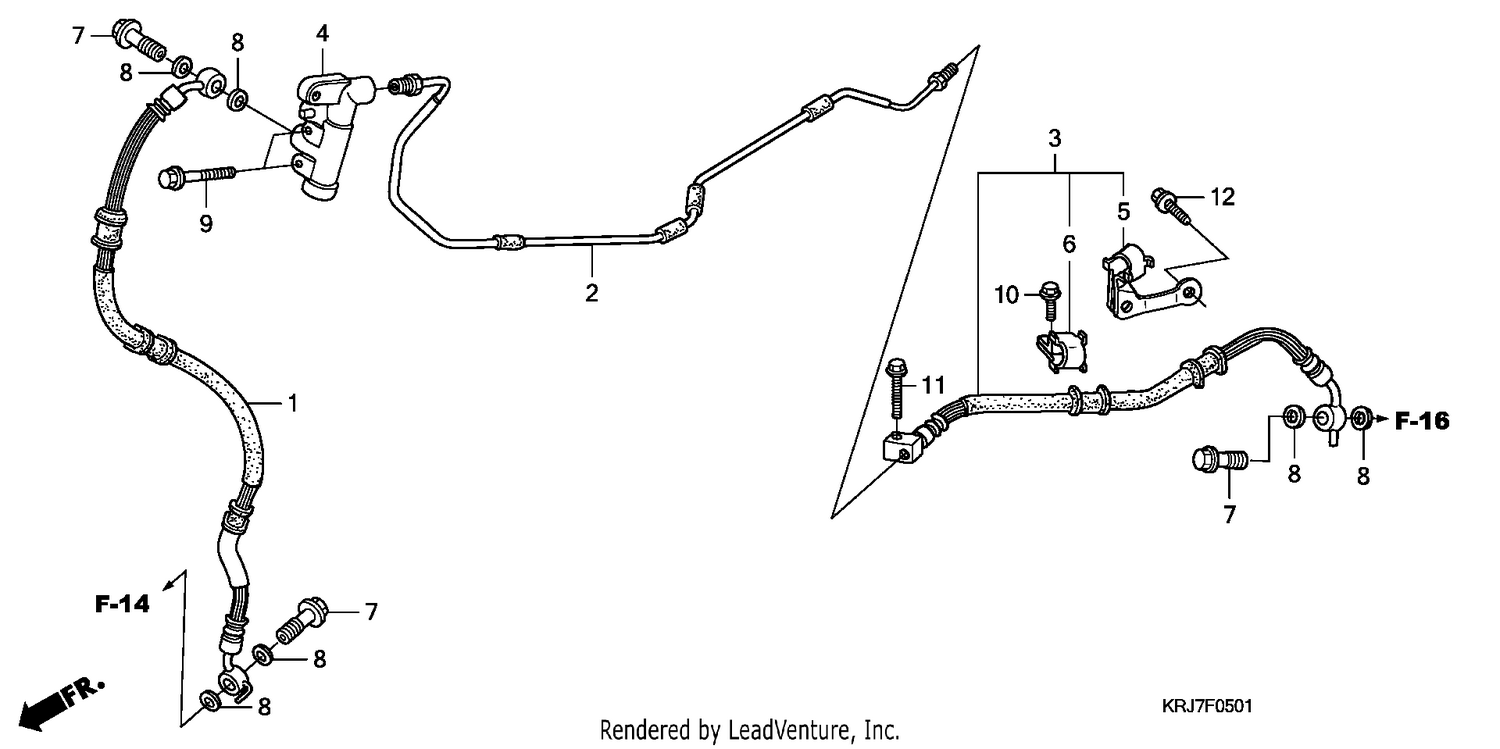 REAR BRAKE PIPE (FES125)(FES150)