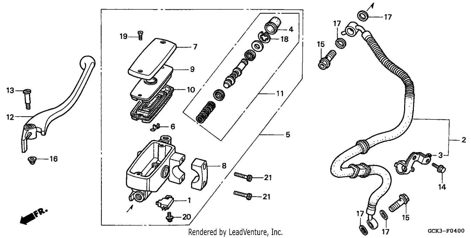 FR. BRAKE MASTER CYLINDER