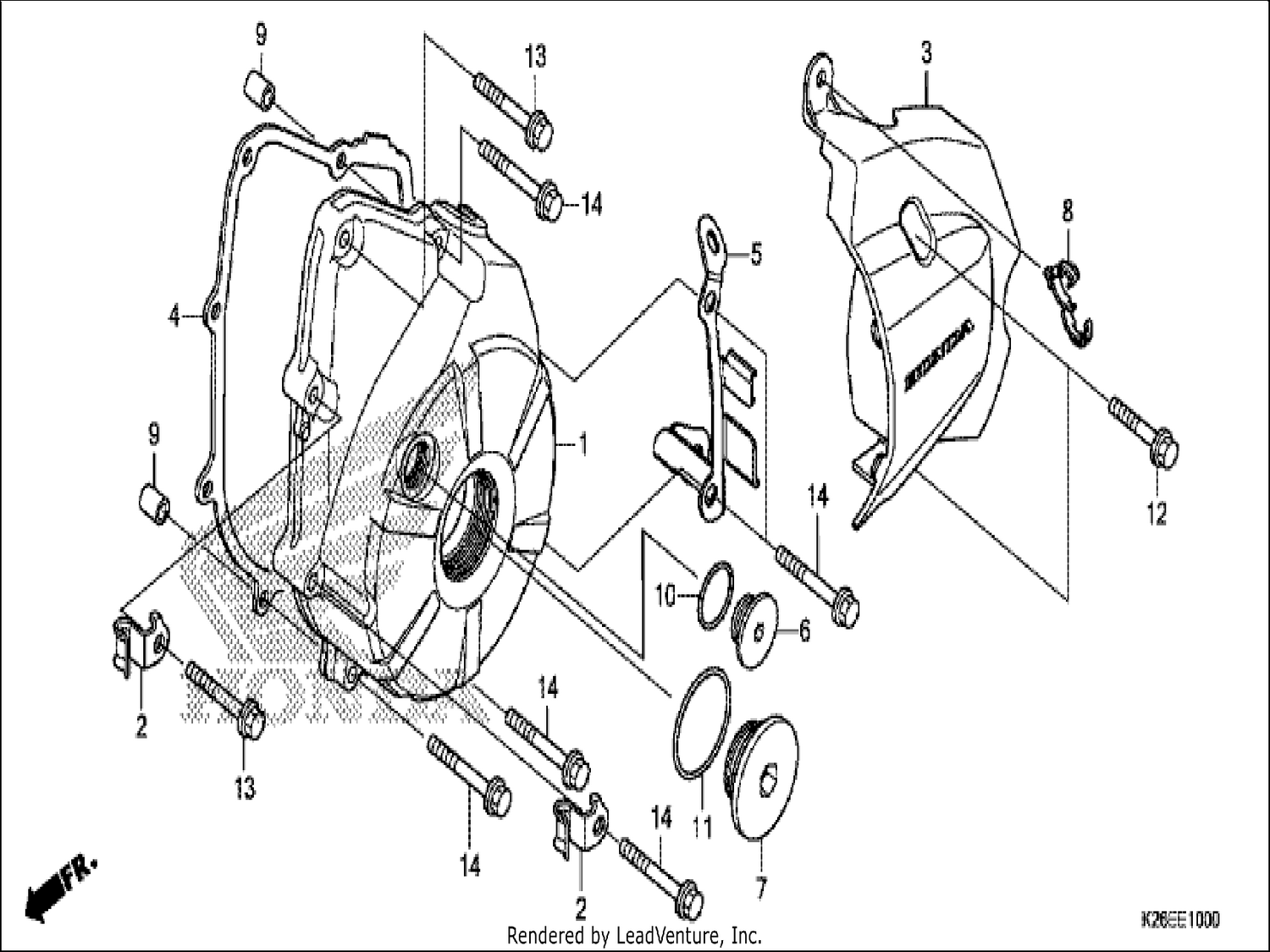  LEFT CRANKCASE COVER
