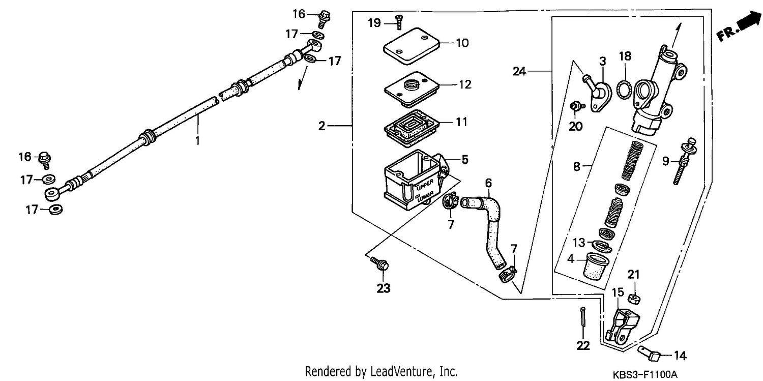 RR. BRAKE MASTER CYLINDER