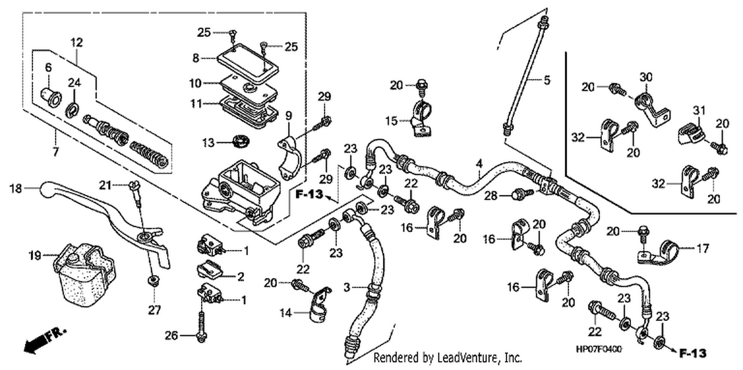  FR. BRAKE MASTER CYLI NDER