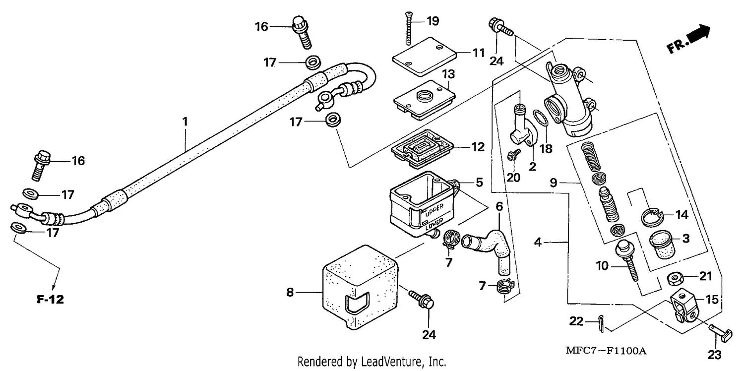 RR. BRAKE MASTER CYLINDER