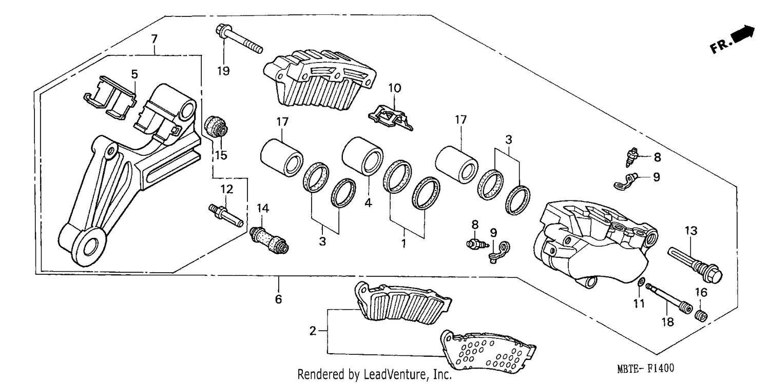 REAR BRAKE CALIPER