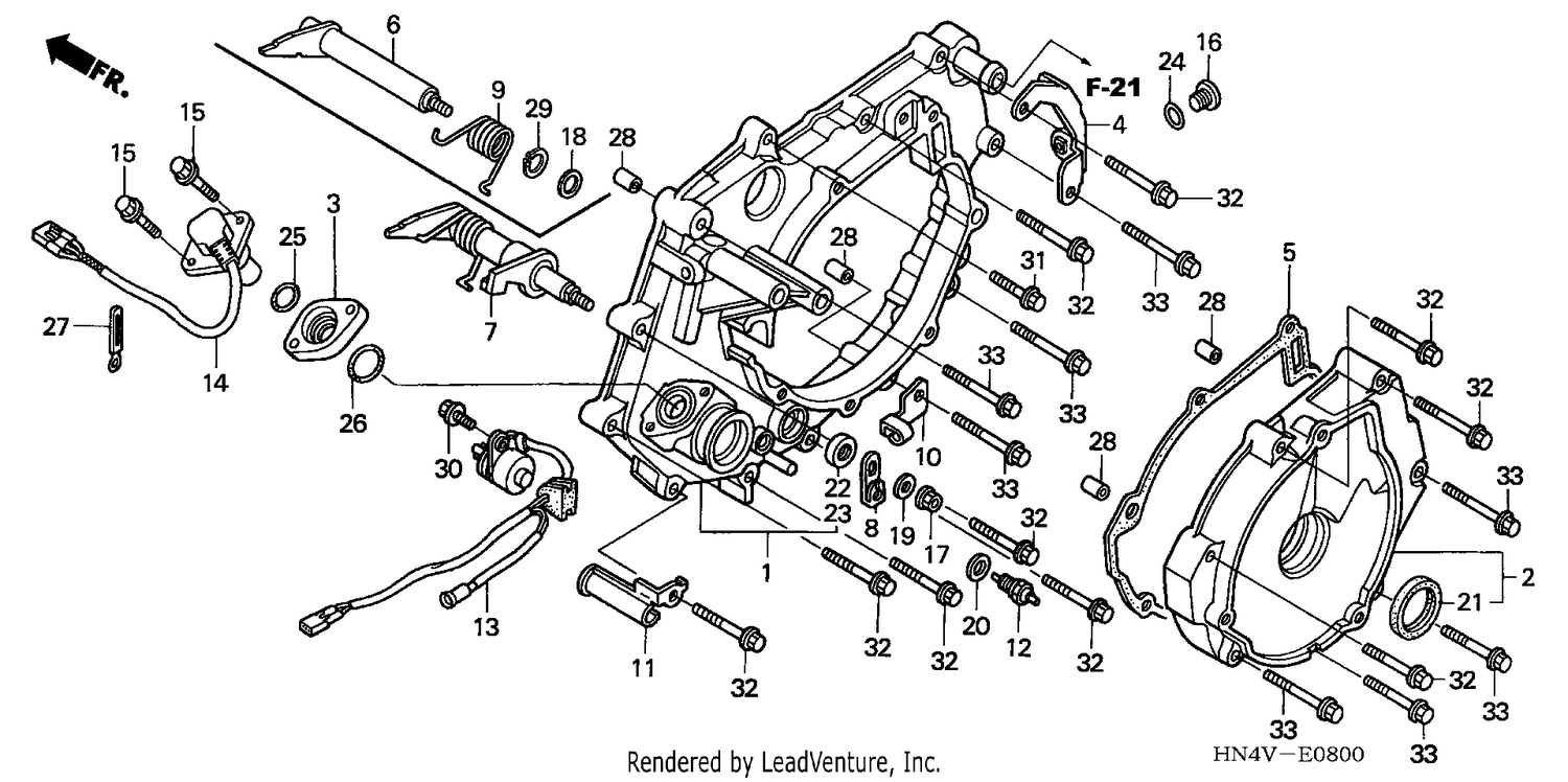 REAR CRANKCASE COVER