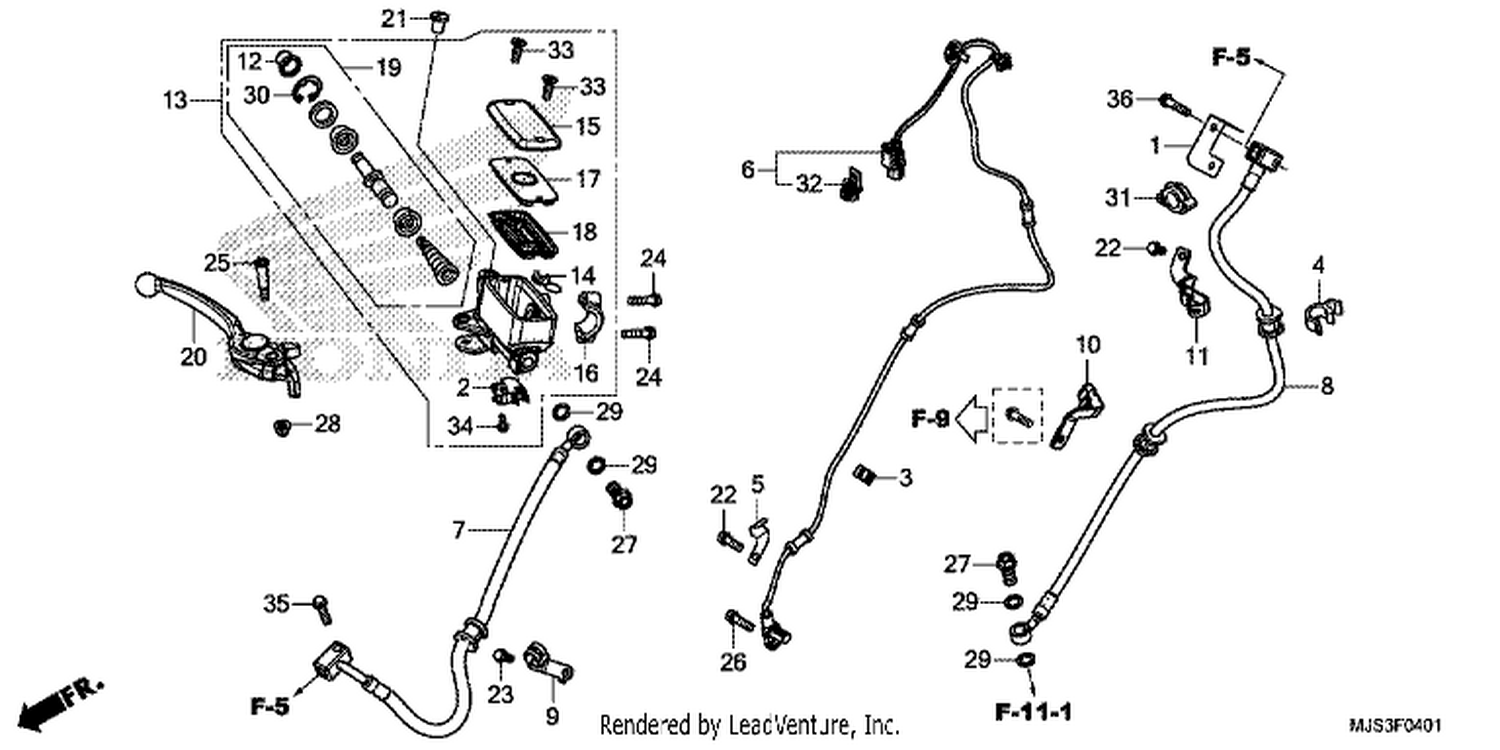 1 FR. BRAKE MASTER CYLINDER (NC750JH)