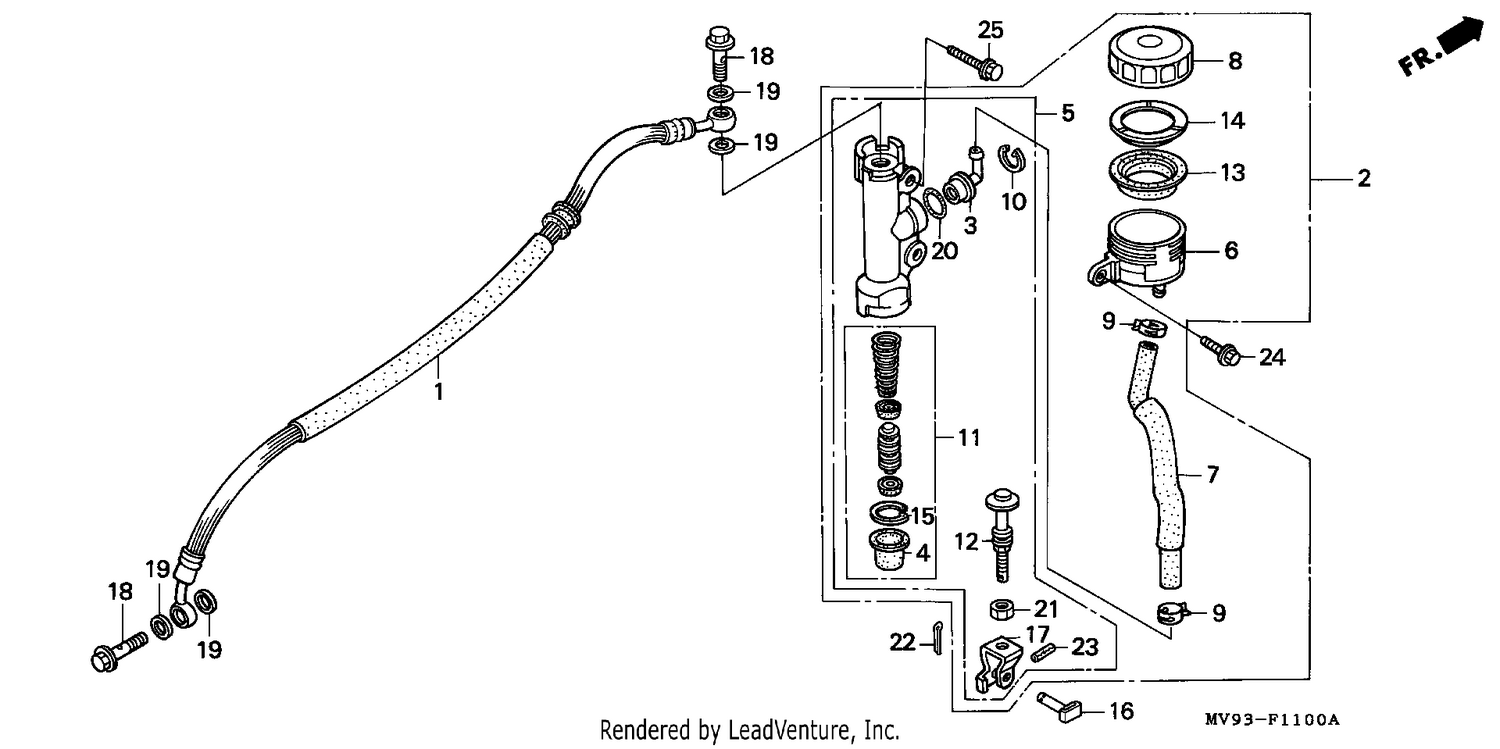 REAR BRAKE MASTER CYLINDER