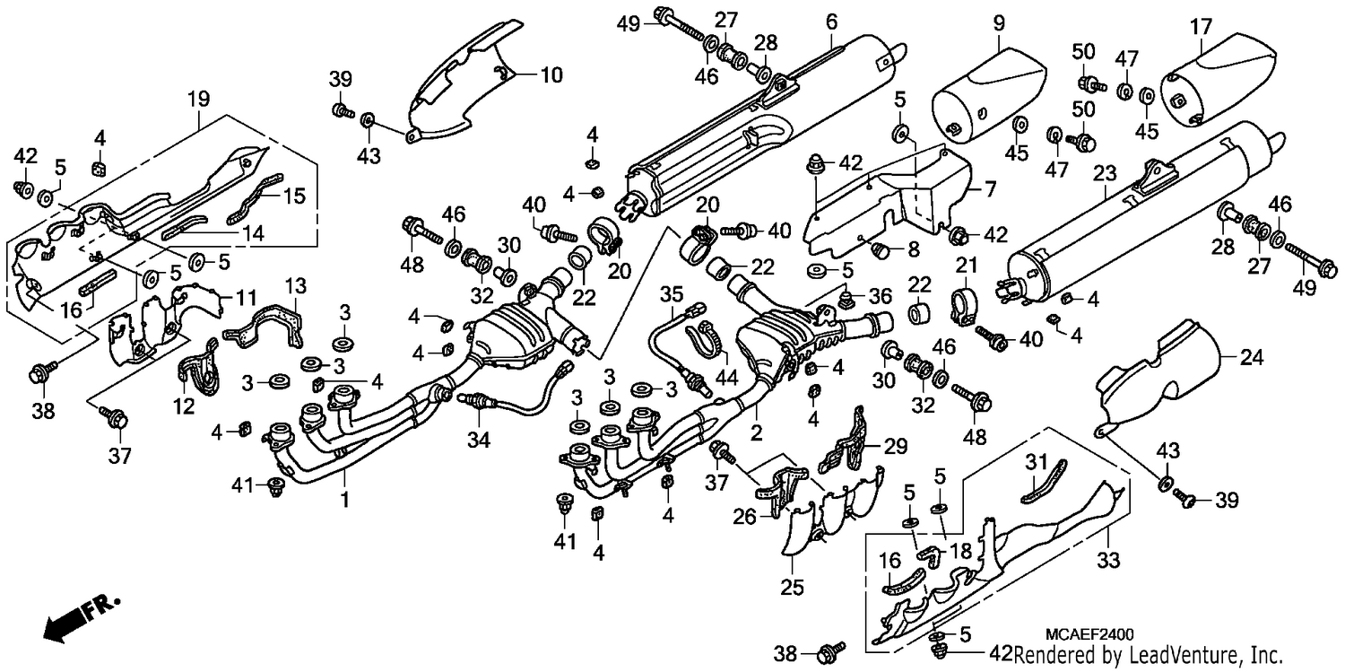 EXHAUST MUFFLER (GL1800-B R)