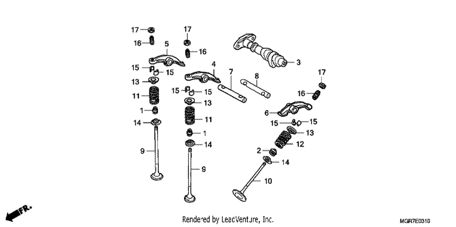  10 CAMSHAFT/ VALVE (REAR)