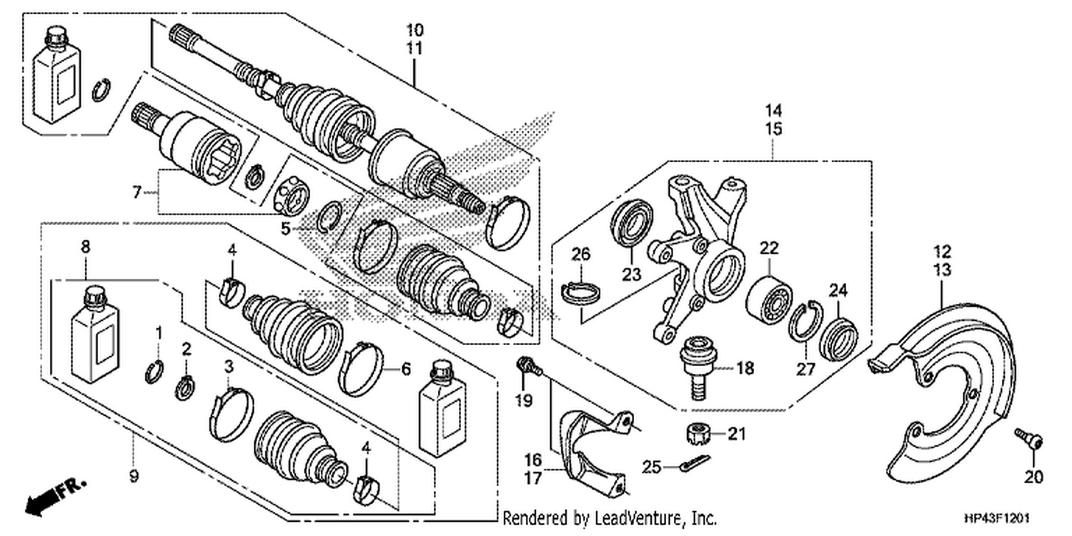  1 FRONT KNUCKLE (4WD)