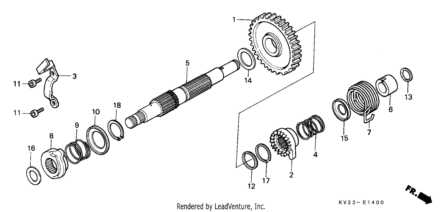 KICK STARTER SPINDLE