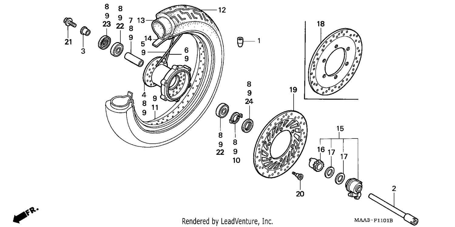 FRONT WHEEL (VT1100C2)