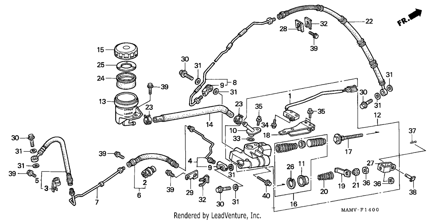 REAR BRAKE MASTER CYLINDER