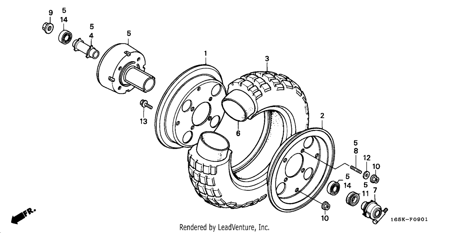 FRONT WHEEL (Z50JN/JP/JT)