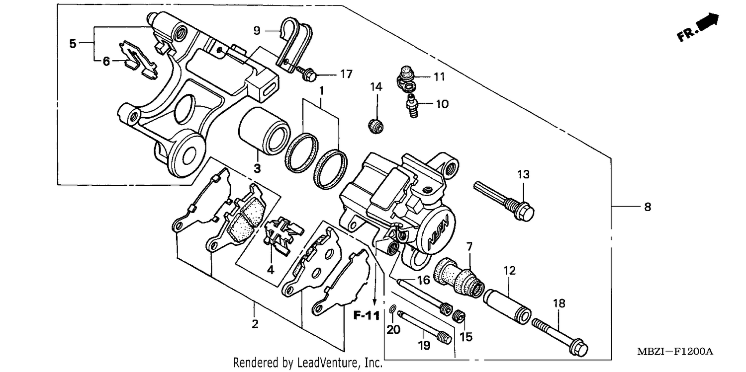 REAR BRAKE CALIPER