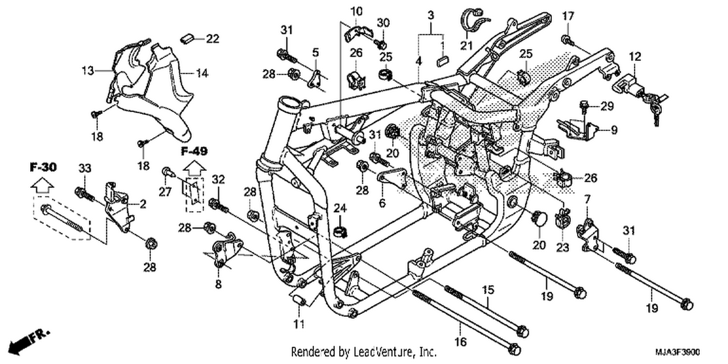  FRAME BODY (VT750C/C2S/CA/CS)
