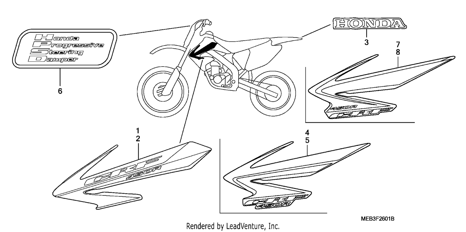 MARK (CRF450R6,7,8)