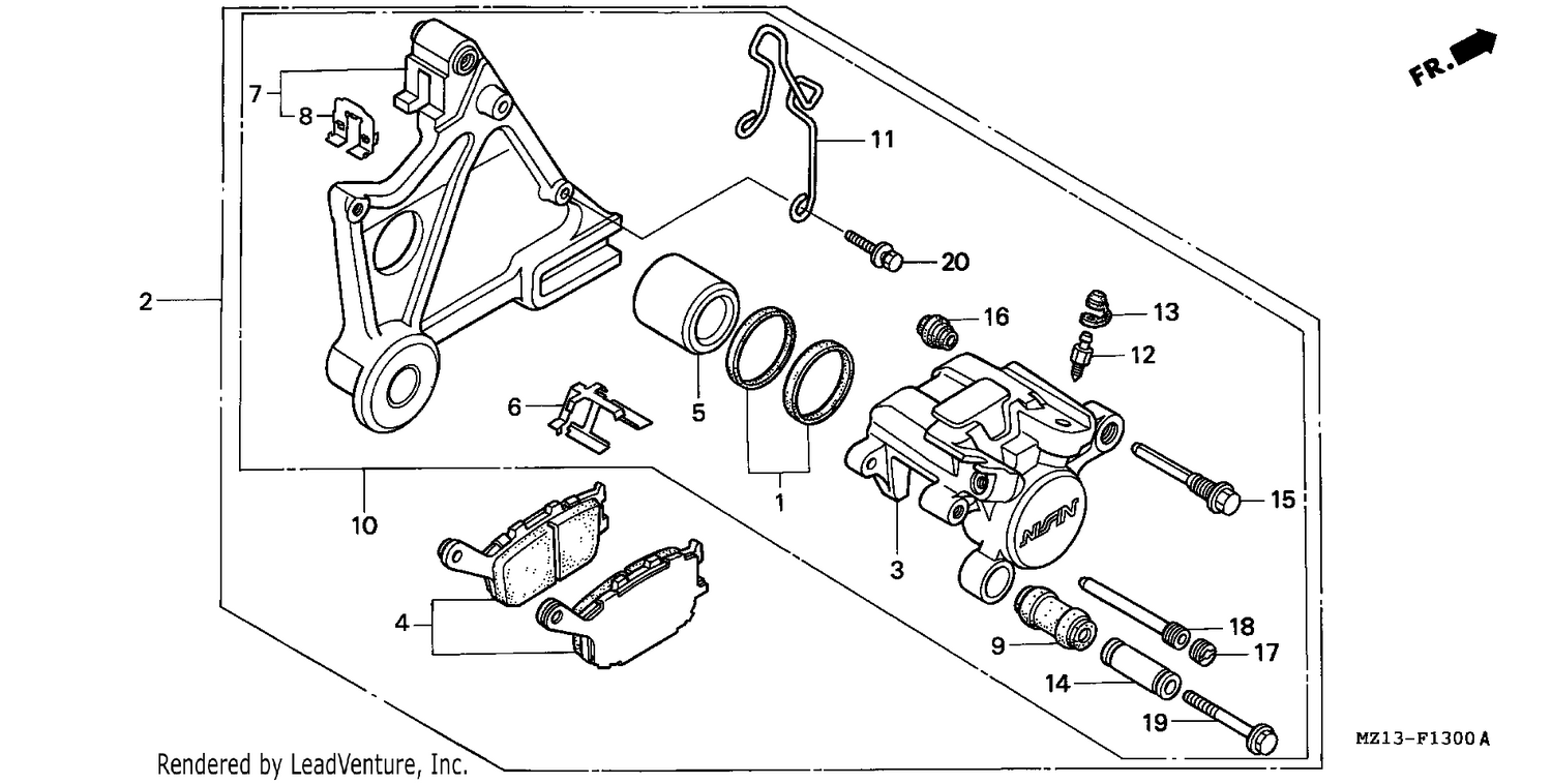 REAR BRAKE CALIPER