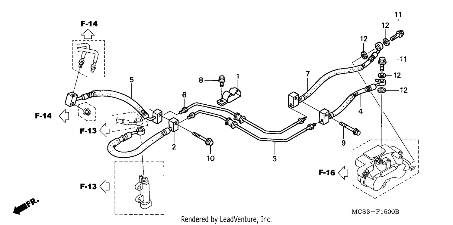 REAR BRAKE HOSE (ST1300)