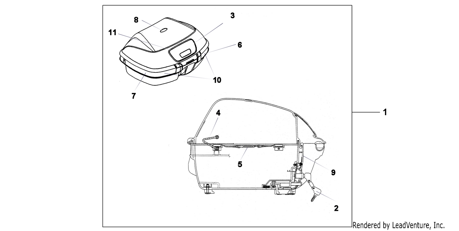 45L TOP BOX SILVER