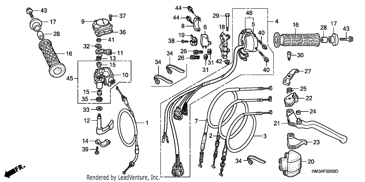 HANDLE LEVER/SWITCH/CABLE (TRX300EX'01-'06)