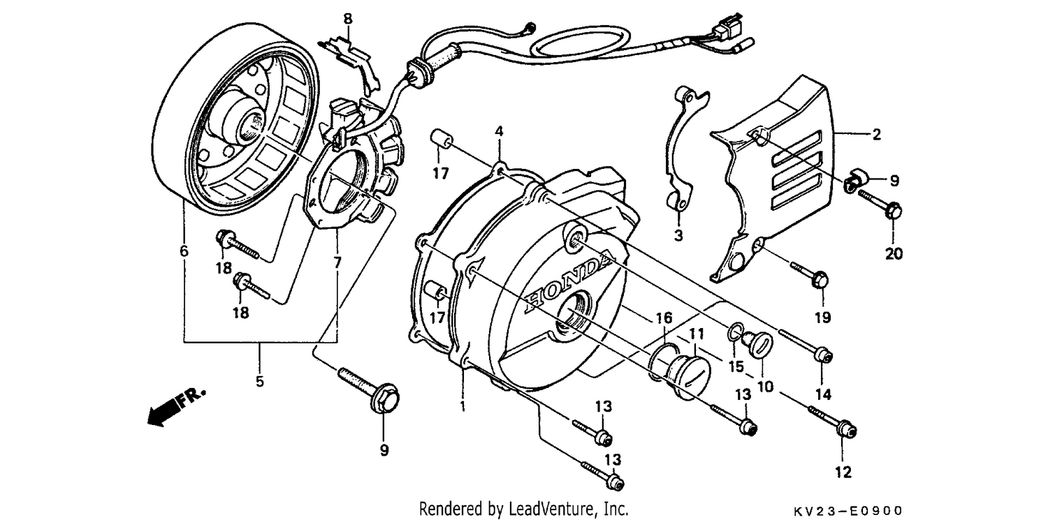 LEFT CRANKCASE COVER/ GENERATOR