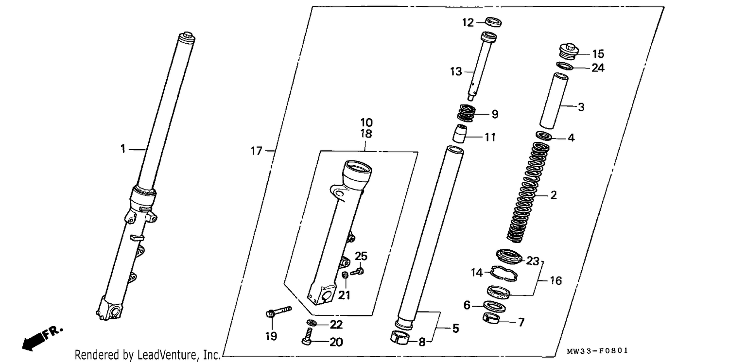 FRONT FORK (CB750F2)