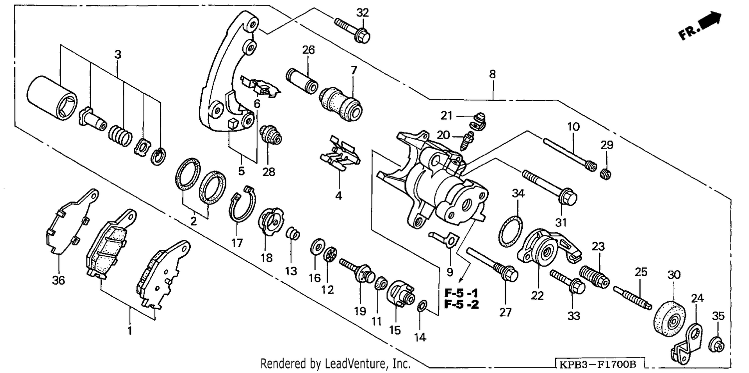 REAR BRAKE CALIPER