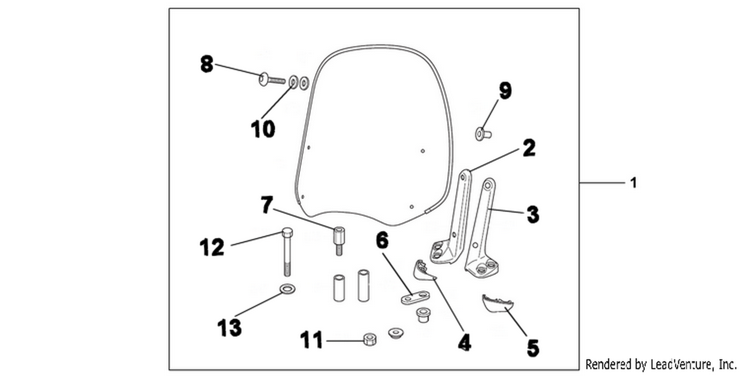  01 WINDSHIELD EXCL KNUCKLE SET