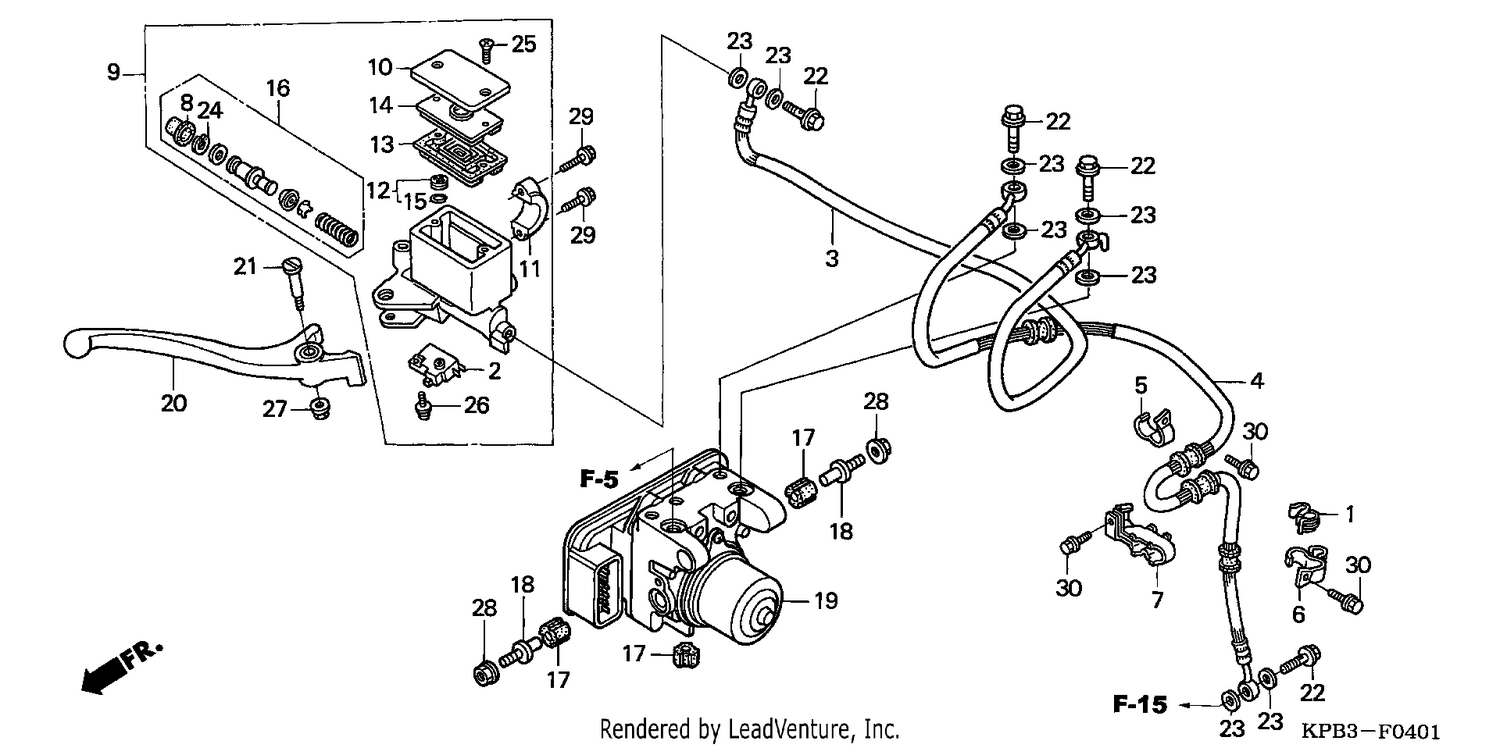 FR. BRAKE MASTER CYLINDER /ABS MODULATOR (NSS250A)