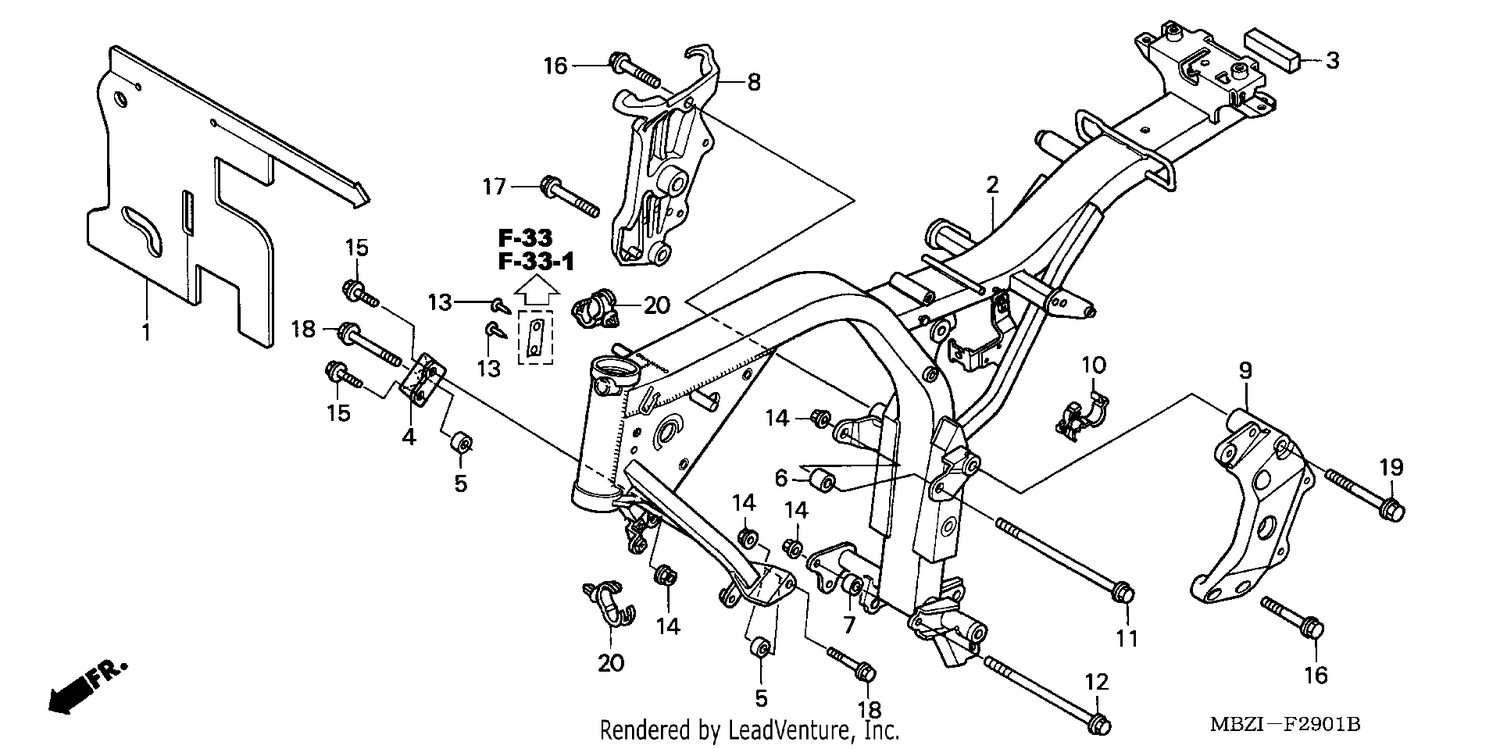 FRAME BODY (CB600F3/4/5/6 )