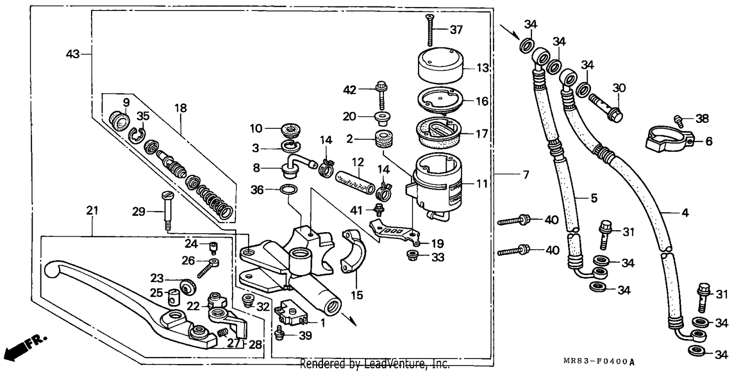 FR. BRAKE MASTER CYLINDER