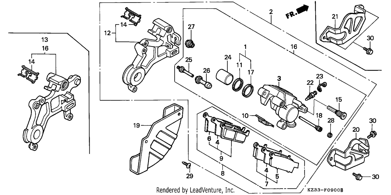 REAR BRAKE CALIPER