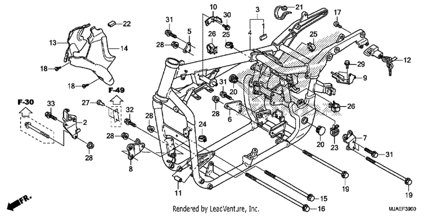  FRAME BODY (VT750CS/ C2B/ C2S/ C)