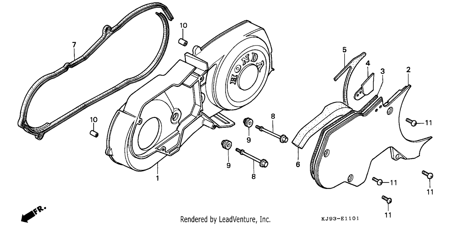 LEFT CRANKCASE COVER (CH125G/J/L/M/N/P/R)