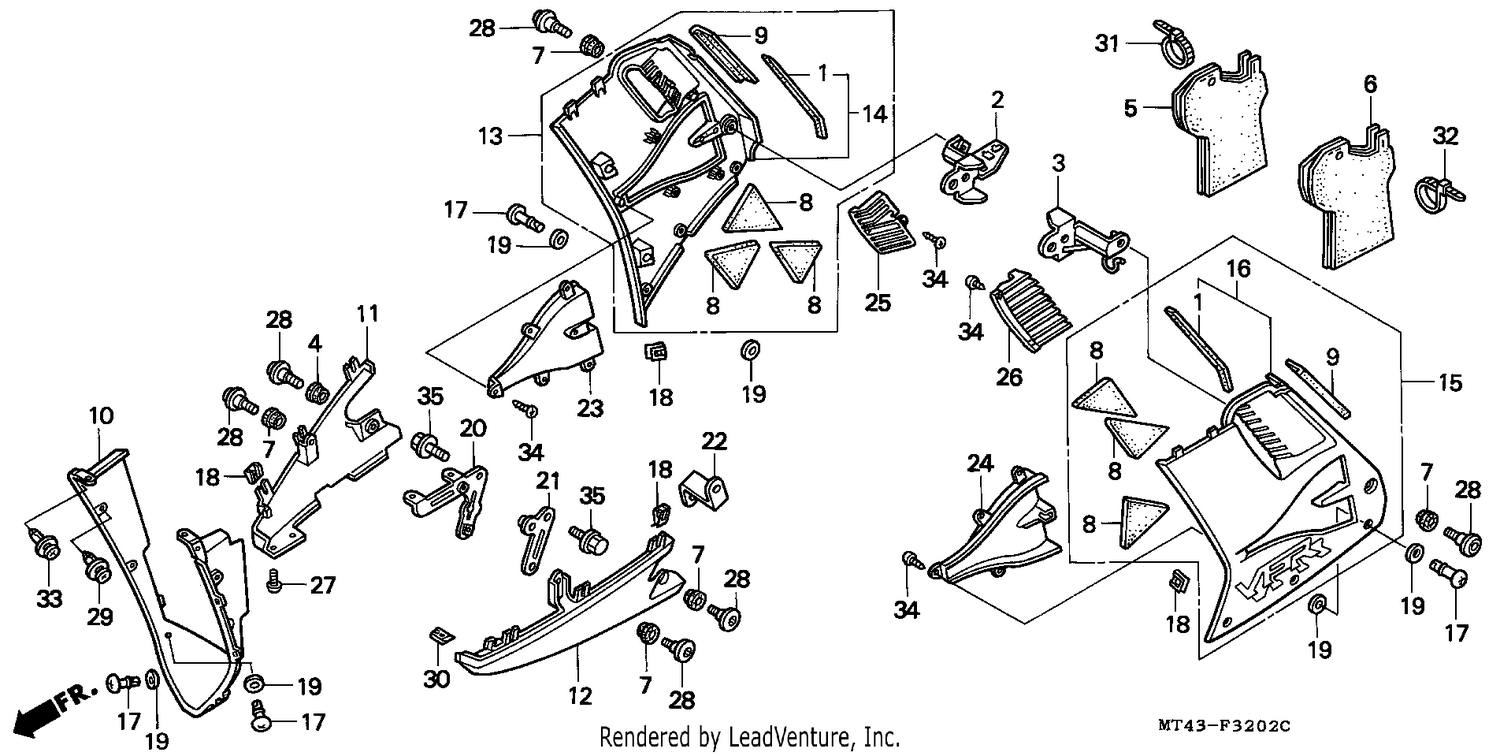LOWER COWL (VFR750FR/FS/FT/FV)