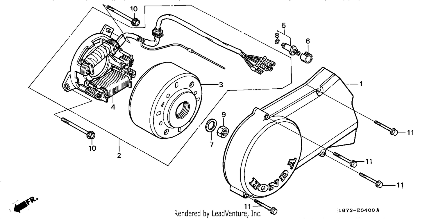LEFT CRANKCASE COVER/ GENERATOR