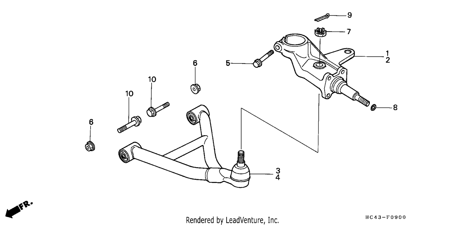 KNUCKLE/FRONT ARM (TRX300)
