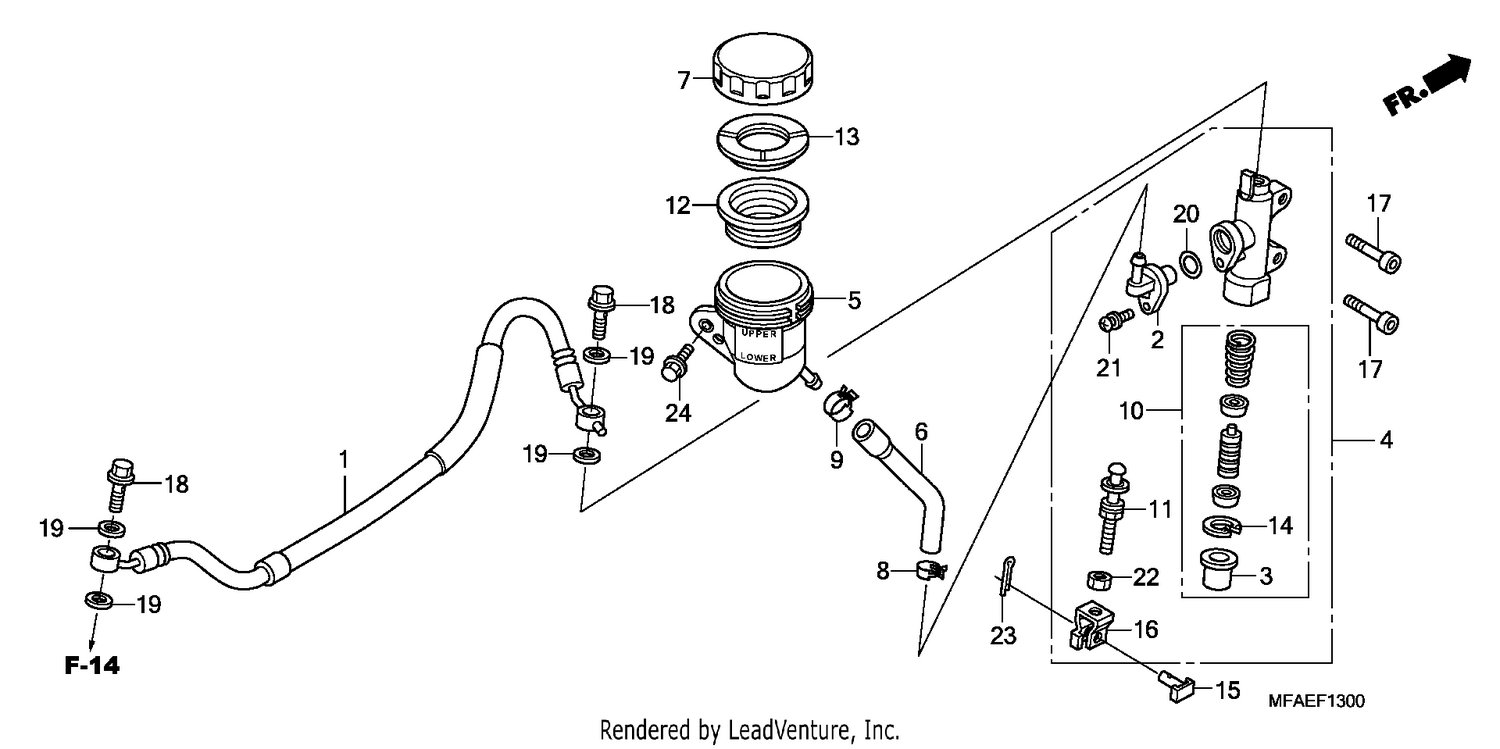 REAR BRAKE MASTER CYLINDER (CBF1000)