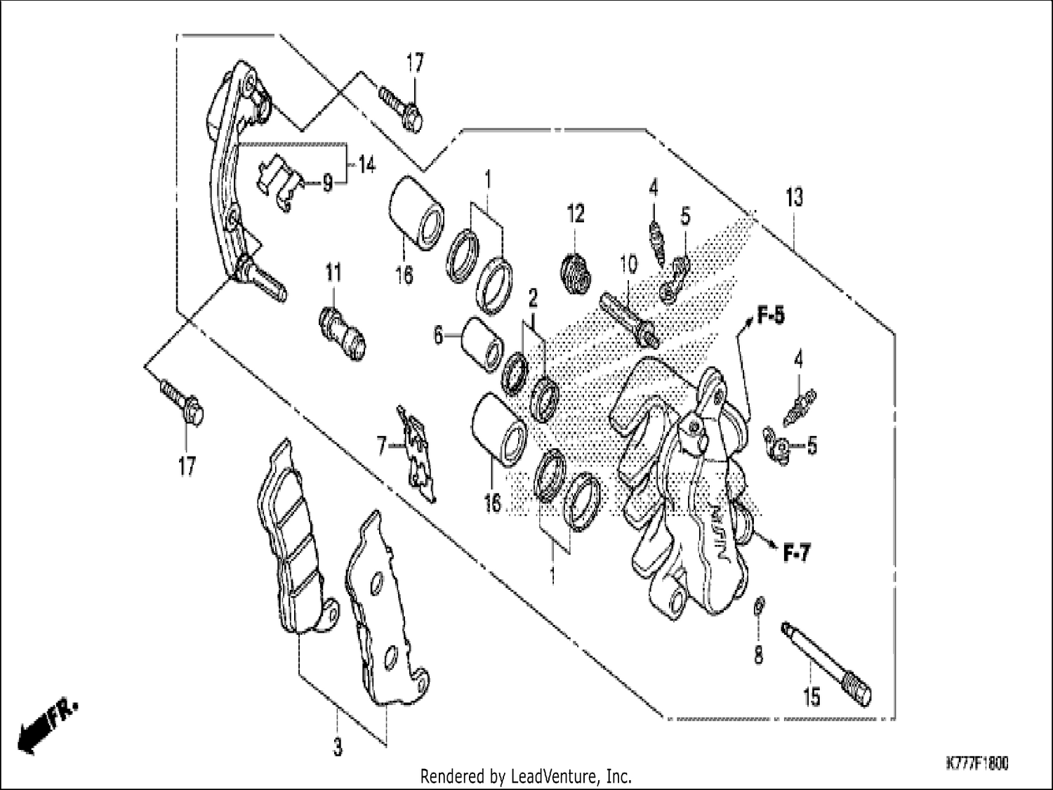  FRONT BRAKE CALIPER (SH125D)