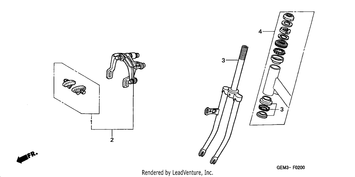 FRONT FORK/ FRONT BRAKE CALIPER