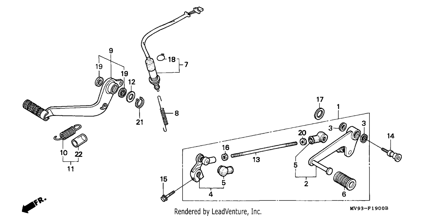 BRAKE PEDAL/CHANGE PEDAL