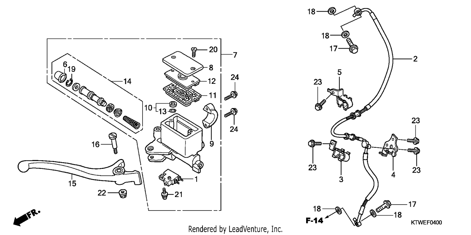 FR. BRAKE MASTER CYLINDER (SH300/R)